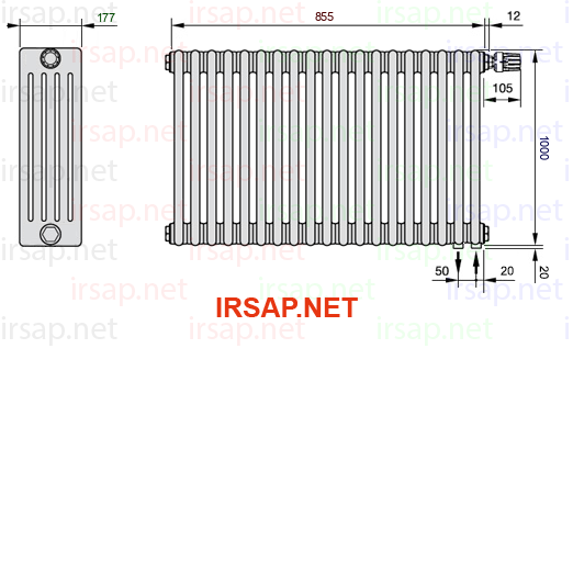 Радиатор IRSAP Tesi 51000/19 T25 CL 01